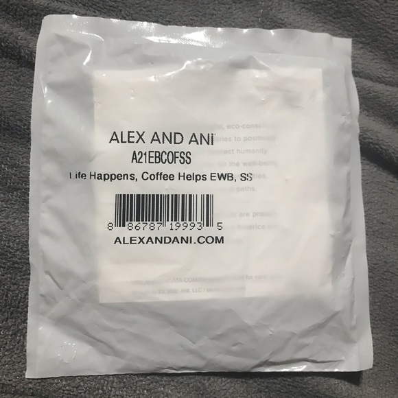 Alex and Ani Life Happens, Coffee Helps Charm Bangle - Picture 4 of 4